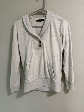 Banana Republic Gray Shawl Collar Button Sweatshirt XS